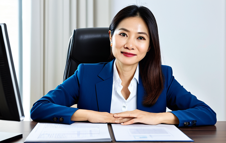 망막 질환 초기 증상 - **Prompt:** "A Vietnamese woman in her 40s, wearing professional attire (áo dài or business suit), s...