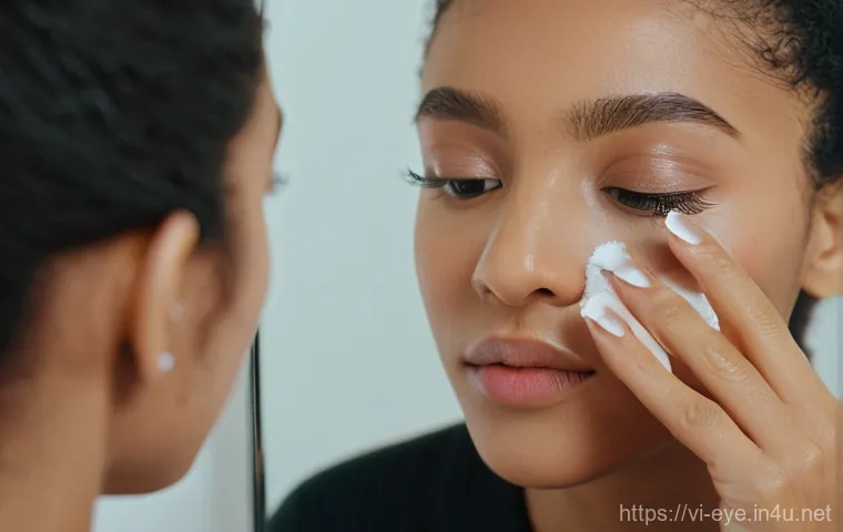 눈꺼풀 질환 관리법 - A vibrant and diverse young adult person, dressed in casual, modest attire, showcasing a healthy lif...