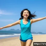 라식과 라섹 후기 - **Prompt:** A vibrant and joyful young Vietnamese woman in her late 20s, wearing stylish and modest ...